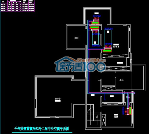 电器知识 设计安装  > 正文     中央空调设计图纸-人信千年美丽蓝湖