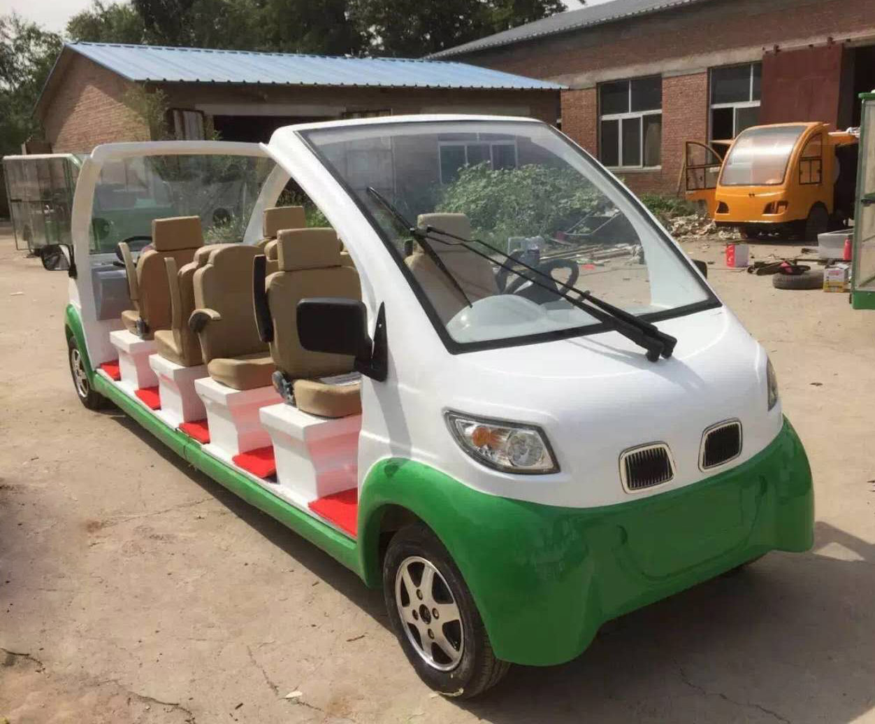 朗迈电动观光车双头电动车隧道观光双头电瓶车